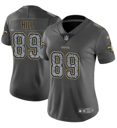 Nike Saints #89 Josh Hill Gray Static Womens NFL Vapor Untouchable Game Jersey