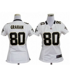 Nike Women New Orleans Saints #80 Jimmy Graham White Jerseys