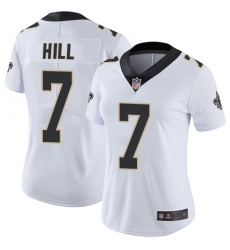 Women Saints 7 Taysom Hill White Stitched Football Vapor Untouchable Limited Jersey