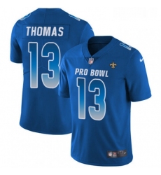 Womens Nike New Orleans Saints 13 Michael Thomas Limited Royal Blue 2018 Pro Bowl NFL Jersey