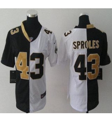 Womens Nike New Orleans Saints 43 Darren Sproles Black and White Split NFL Jersey