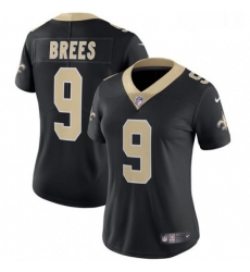 Womens Nike New Orleans Saints 9 Drew Brees Black Team Color Vapor Untouchable Limited Player NFL Jersey