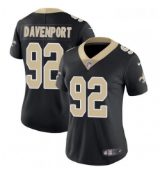 Womens Nike New Orleans Saints 92 Marcus Davenport Black Team Color Stitched NFL Vapor Untouchable Limited Jersey