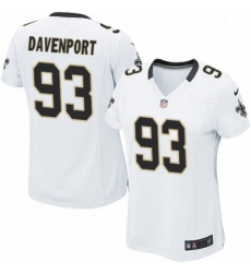 Womens Nike New Orleans Saints 93 Marcus Davenport Game White NFL Jersey