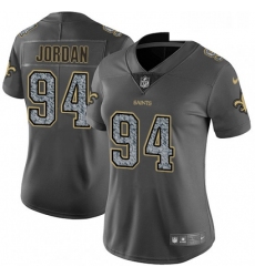 Womens Nike New Orleans Saints 94 Cameron Jordan Gray Static Vapor Untouchable Limited NFL Jersey