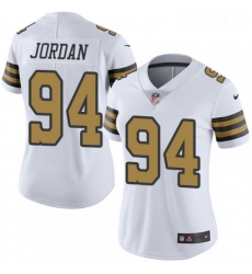 Womens Nike New Orleans Saints 94 Cameron Jordan Limited White Rush Vapor Untouchable NFL Jersey