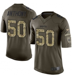 Nike Saints #50 Stephone Anthony Green Youth Stitched NFL Limited Salute to Service Jersey