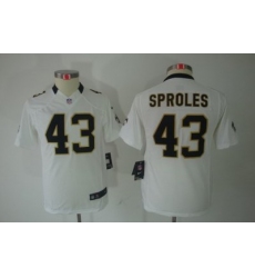 Nike Youth New Orleans Saints #43 Darren Sproles White Limited Jerseys