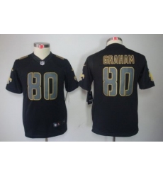 Nike Youth New Orleans Saints #80 Jimmy Graham Black Impact Limited Jerseys
