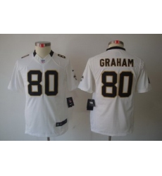 Nike Youth New Orleans Saints #80 Jimmy Graham White Limited Jerseys