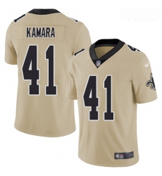 Saints #41 Alvin Kamara Gold Youth Stitched Football Limited Inverted Legend Jersey