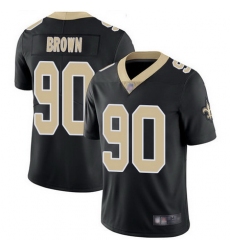 Saints 90 Malcom Brown Black Team Color Youth Stitched Football Vapor Untouchable Limited Jersey