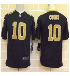 Youth New New Orleans Saints #10 Brandin Cooks Black Team Color Stitched NFL Elite jersey