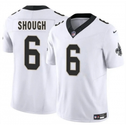 Youth New Orleans Saints 6 Tyler Shough White 2025 Draft F U S E Vapor Limited Stitched Football Jersey