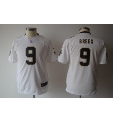 Youth Nike NFL new Orleans Saints #9 brees White Jersey