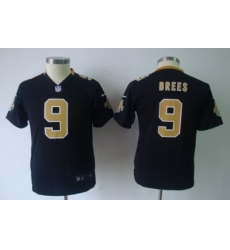 Youth Nike NFL new orleans Saints #9 brees Black Jersey