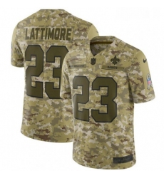 Youth Nike New Orleans Saints 23 Marshon Lattimore Limited Camo 2018 Salute to Service NFL Jersey