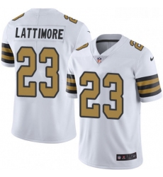 Youth Nike New Orleans Saints 23 Marshon Lattimore Limited White Rush Vapor Untouchable NFL Jersey