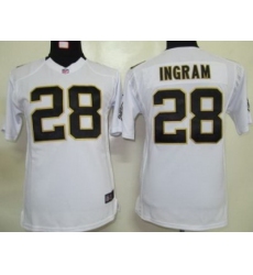 Youth Nike New Orleans Saints 28 Mark Ingram White Nike NFL Jerseys