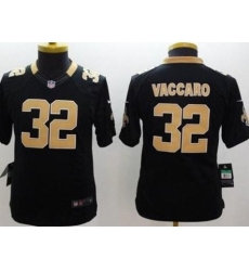 Youth Nike New Orleans Saints #32 Kenny Vaccaro Black Limited Jersey