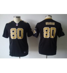 Youth Nike New Orleans Saints #80 Jimmy Graham Black Jerseys