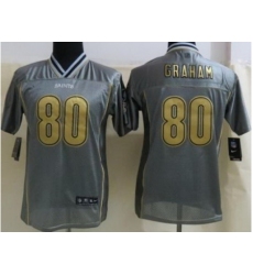 Youth Nike New Orleans Saints 80 Jimmy Graham Grey Jersey(Vapor Elite)