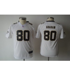 Youth Nike New Orleans Saints #80 Jimmy Graham White Jerseys