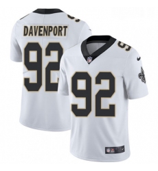 Youth Nike New Orleans Saints 92 Marcus Davenport White Stitched NFL Vapor Untouchable Limited Jersey