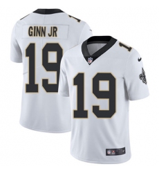 Youth Nike Saints #19 Ted Ginn Jr White Stitched NFL Vapor Untouchable Limited Jersey