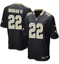 Youth Nike Saints #22 Mark Ingram II Black Team Color Stitched NFL Elite Jersey