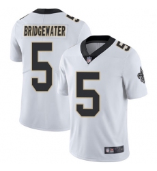 Youth Saints 5 Teddy Bridgewater White Stitched Football Vapor Untouchable Limited Jersey