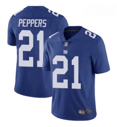 Giants 21 Jabrill Peppers Royal Blue Team Color Men Stitched Football Vapor Untouchable Limited Jersey