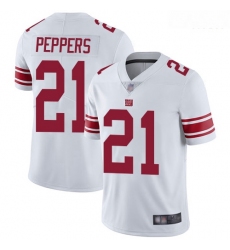 Giants 21 Jabrill Peppers White Men Stitched Football Vapor Untouchable Limited Jersey
