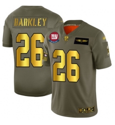 Giants 26 Saquon Barkley Camo Gold Men Stitched Football Limited 2019 Salute To Service Jersey