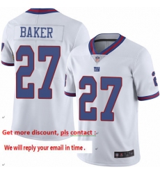 Giants 27 Deandre Baker White Men Stitched Football Limited Rush Jersey