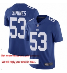 Giants 53 Oshane Ximines Royal Blue Team Color Men Stitched Football Vapor Untouchable Limited Jersey