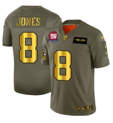 Giants 8 Daniel Jones Camo Gold Men Stitched Football Limited 2019 Salute To Service Jersey