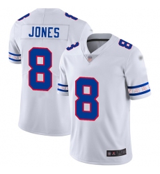 Giants 8 Daniel Jones White Mens Stitched Football Limited Team Logo Fashion Jersey