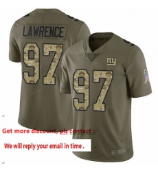Giants 97 Dexter Lawrence Olive Camo Men Stitched Football Limited 2017 Salute To Service Jersey
