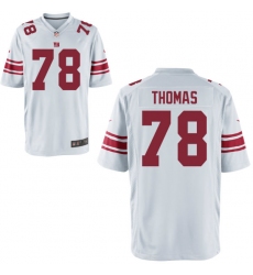 Men Giants 78 Thomas White Game Stitched NFL Jersey
