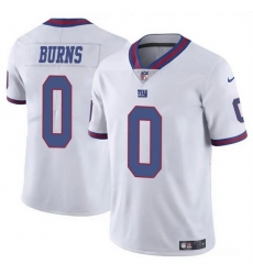 Men New York Giants 0 Brian Burns White Limited Stitched Jersey