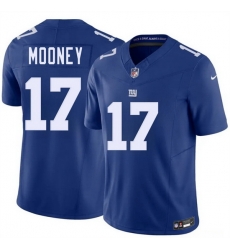 Men New York Giants  17 Darnell Mooney Blue 2026 F U S E  Vapor Untouchable Limited Stitched Jersey