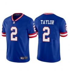Men New York Giants 2 Tyrod Taylor Royal Vapor Untouchable Classic Retired Player Stitched Game Jersey