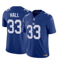 Men New York Giants 33 Hassan Hall Blue 2023 F U S E  Vapor Untouchable Limited Stitched Jersey