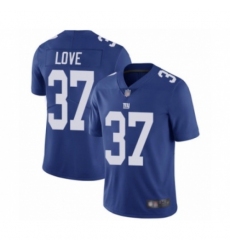 Men New York Giants #37 Julian Love Royal Blue Team Color Vapor Untouchable Limited Player Football Jersey