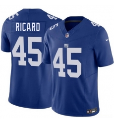 Men New York Giants  45 Patrick Ricard Blue 2026 F U S E  Vapor Untouchable Limited Stitched Jersey