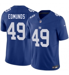 Men New York Giants  49 Tremaine Edmunds Blue 2026 F U S E  Vapor Untouchable Limited Stitched Jersey