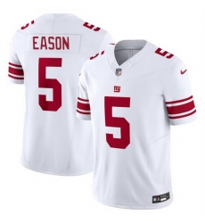 Men New York Giants 5 Jacob Eason White 2023 F U S E  Vapor Untouchable Limited Stitched Jersey