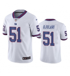 Men New York Giants 51 Azeez Ojulari White Color Rush Limited Stitched Jersey