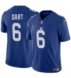 Men New York Giants 6 Jaxson Dart Blue 2025 Draft F U S E  Vapor Untouchable Limited Stitched Jersey